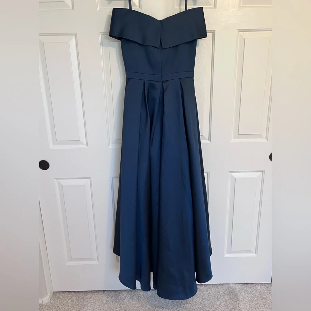 Xscape Women's Sweetheart-Neck High-Low Ballgown, Midnight Blue, size 6, worn 1x - Picture 9 of 13